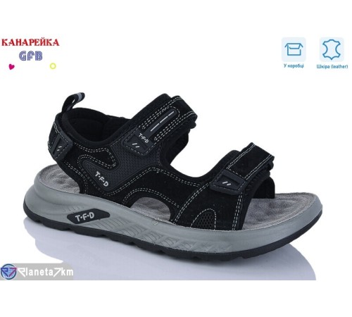 Сандалі дитячі на літо (8 пар р.32-37) чорний  "GFB-Канарейка"