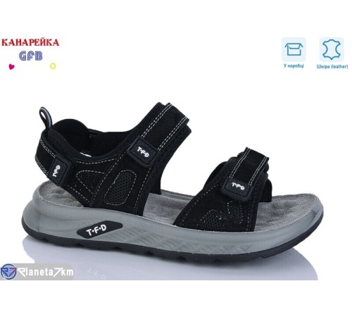 Сандалі дитячі на літо (8 пар р.32-37) чорний  "GFB-Канарейка"