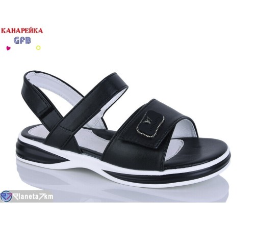 Дитячі босоніжки на літо (8 пар р.32-37) чорний  "GFB-Канарейка"