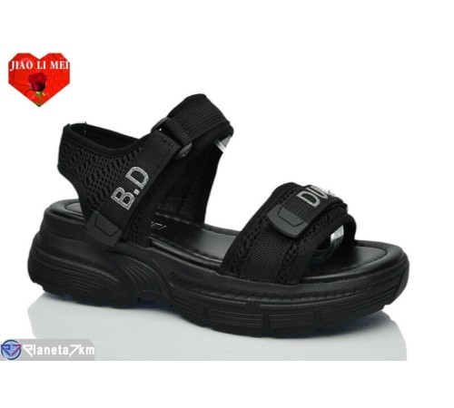 Босоніжки жіночі на літо (8 пар р.36-41) чорний  "Jiao Li Mei"