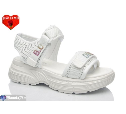 Босоніжки жіночі на літо (8 пар р.36-41) білий  "Jiao Li Mei"