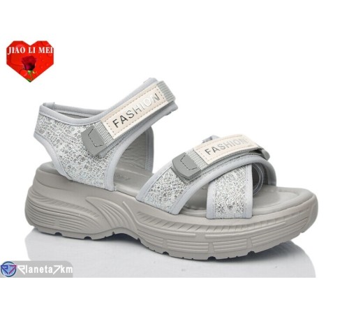 Босоніжки жіночі на літо (8 пар р.36-41) сірий  "Jiao Li Mei"