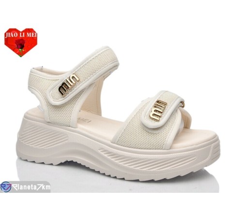 Босоніжки жіночі на літо (8 пар р.36-41) бежевий  "Jiao Li Mei"