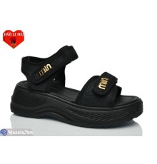 Босоніжки жіночі на літо (8 пар р.36-41) чорний  "Jiao Li Mei"