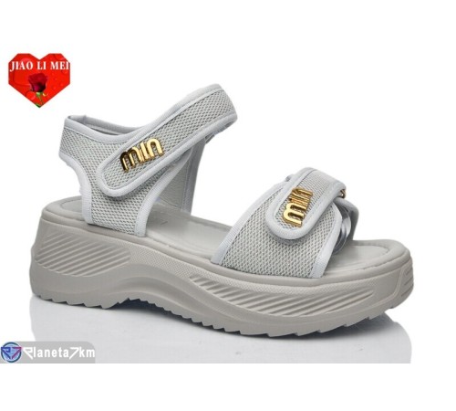 Босоніжки жіночі на літо (8 пар р.36-41) сірий  "Jiao Li Mei"