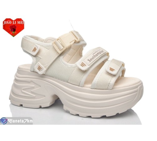 Босоніжки жіночі на літо (8 пар р.36-41) бежевий  "Jiao Li Mei"