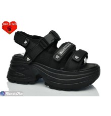 Босоніжки жіночі на літо (8 пар р.36-41) чорний  "Jiao Li Mei"