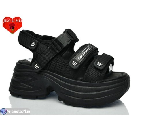 Босоніжки жіночі на літо (8 пар р.36-41) чорний  "Jiao Li Mei"