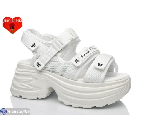 Босоніжки жіночі на літо (8 пар р.36-41) білий  "Jiao Li Mei"