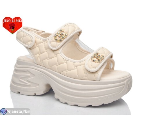 Босоніжки жіночі на літо (8 пар р.36-41) бежевий  "Jiao Li Mei"