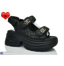 Босоніжки жіночі на літо (8 пар р.36-41) чорний  "Jiao Li Mei"