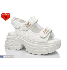 Босоніжки жіночі на літо (8 пар р.36-41) білий  "Jiao Li Mei"