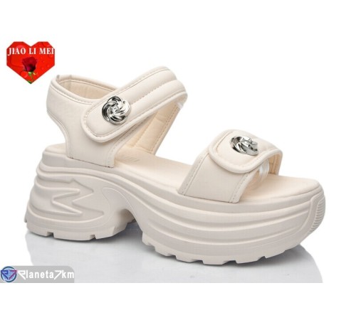 Босоніжки жіночі на літо (8 пар р.36-41) бежевий  "Jiao Li Mei"