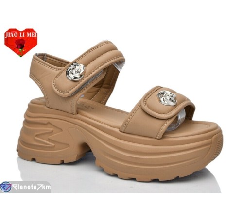 Босоніжки жіночі на літо (8 пар р.36-41) коричневий  "Jiao Li Mei"