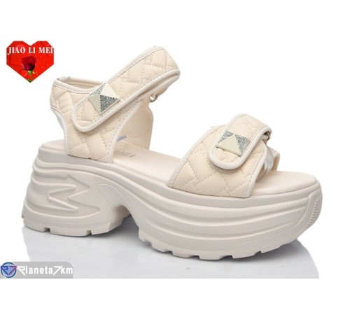 Босоніжки жіночі на літо (8 пар р.36-41) бежевий  "Jiao Li Mei"