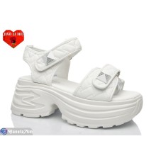 Босоніжки жіночі на літо (8 пар р.36-41) білий  "Jiao Li Mei"