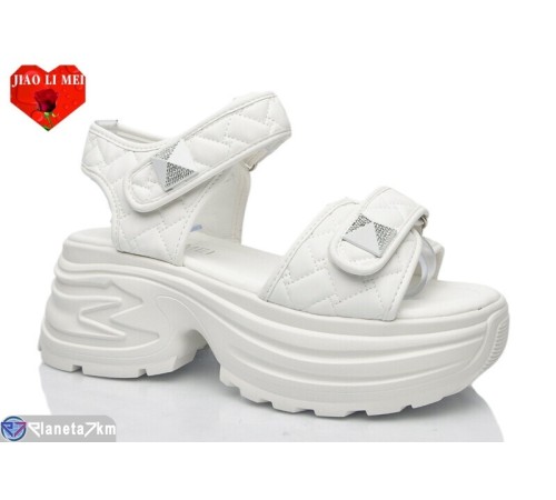 Босоніжки жіночі на літо (8 пар р.36-41) білий  "Jiao Li Mei"