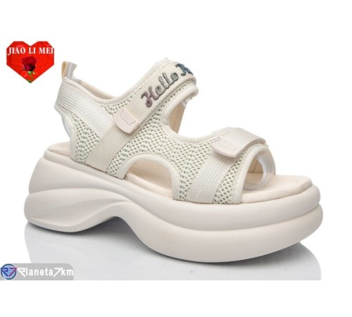 Босоніжки жіночі на літо (8 пар р.36-41) бежевий  "Jiao Li Mei"