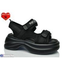 Босоніжки жіночі на літо (8 пар р.36-41) чорний  "Jiao Li Mei"