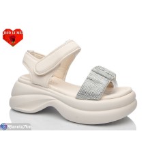 Босоніжки жіночі на літо (8 пар р.36-41) бежевий  "Jiao Li Mei"