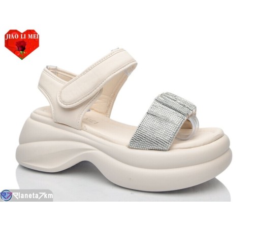 Босоніжки жіночі на літо (8 пар р.36-41) бежевий  "Jiao Li Mei"