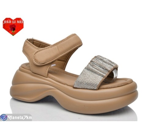 Босоніжки жіночі на літо (8 пар р.36-41) коричневий  "Jiao Li Mei"