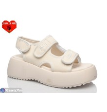 Босоніжки жіночі на літо (8 пар р.36-41) бежевий  "Jiao Li Mei"