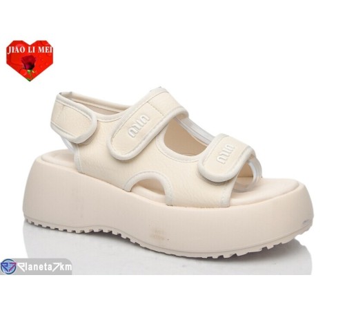 Босоніжки жіночі на літо (8 пар р.36-41) бежевий  "Jiao Li Mei"