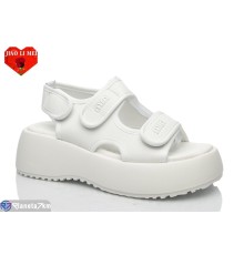 Босоніжки жіночі на літо (8 пар р.36-41) білий  "Jiao Li Mei"