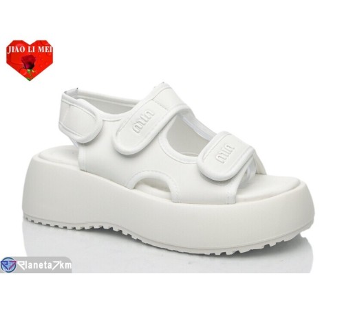 Босоніжки жіночі на літо (8 пар р.36-41) білий  "Jiao Li Mei"