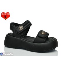 Босоніжки жіночі на літо (8 пар р.36-41) чорний  "Jiao Li Mei"