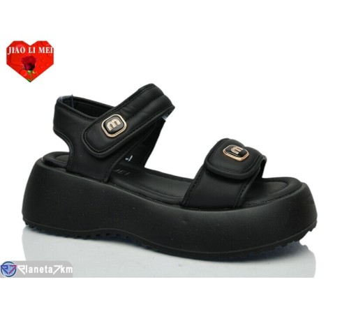 Босоніжки жіночі на літо (8 пар р.36-41) чорний  "Jiao Li Mei"