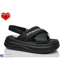 Босоніжки жіночі на літо (8 пар р.36-41) чорний  "Jiao Li Mei"