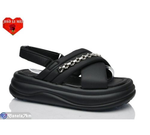 Босоніжки жіночі на літо (8 пар р.36-41) чорний  "Jiao Li Mei"