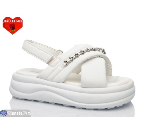 Босоніжки жіночі на літо (8 пар р.36-41) білий  "Jiao Li Mei"