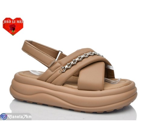 Босоніжки жіночі на літо (8 пар р.36-41) коричневий  "Jiao Li Mei"