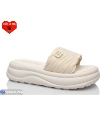 Шлепки жіночі на літо (8 пар р.36-41) бежевий  "Jiao Li Mei"