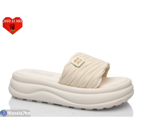 Шлепки жіночі на літо (8 пар р.36-41) бежевий  "Jiao Li Mei"