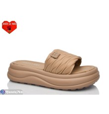 Шлепки жіночі на літо (8 пар р.36-41) коричневий  "Jiao Li Mei"