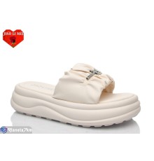 Шлепки жіночі на літо (8 пар р.36-41) бежевий  "Jiao Li Mei"