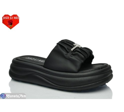 Шлепки жіночі на літо (8 пар р.36-41) чорний  "Jiao Li Mei"