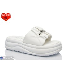 Шлепки жіночі на літо (8 пар р.36-41) білий  "Jiao Li Mei"