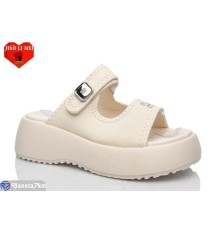 Шлепки жіночі на літо (8 пар р.36-41) бежевий  "Jiao Li Mei"