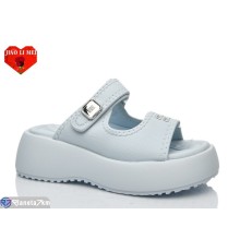 Шлепки жіночі на літо (8 пар р.36-41) блакитний  "Jiao Li Mei"