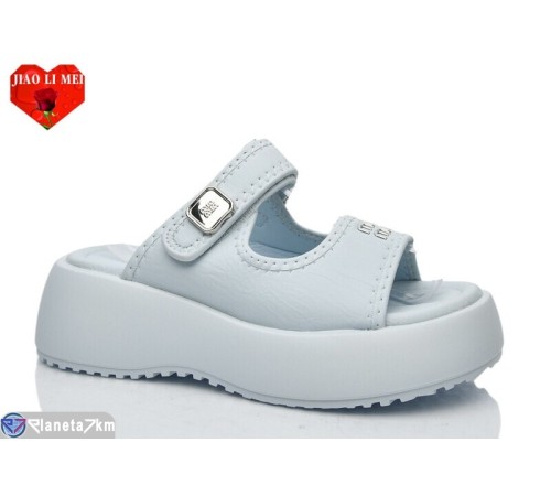 Шлепки жіночі на літо (8 пар р.36-41) блакитний  "Jiao Li Mei"