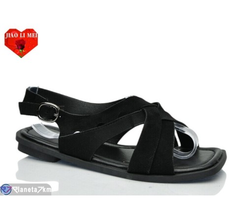 Босоніжки жіночі на літо (8 пар р.36-41) чорний  "Jiao Li Mei"
