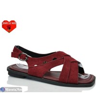 Босоніжки жіночі на літо (8 пар р.36-41) бордовий  "Jiao Li Mei"