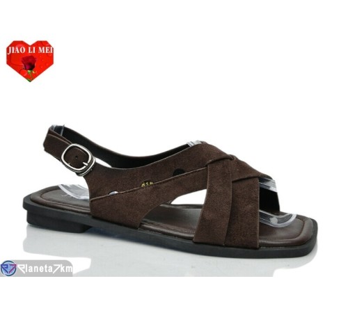 Босоніжки жіночі на літо (8 пар р.36-41) коричневий  "Jiao Li Mei"