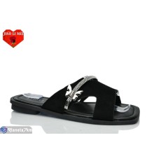 Шлепки жіночі на літо (8 пар р.36-41) чорний  "Jiao Li Mei"