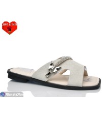 Шлепки жіночі на літо (8 пар р.36-41) бежевий  "Jiao Li Mei"